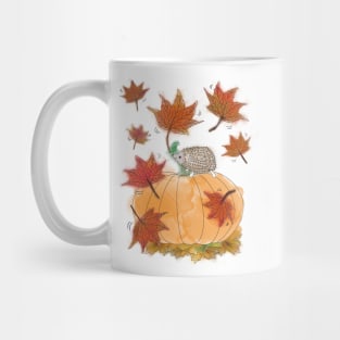 Autumn Leaves Hedgehog Mug